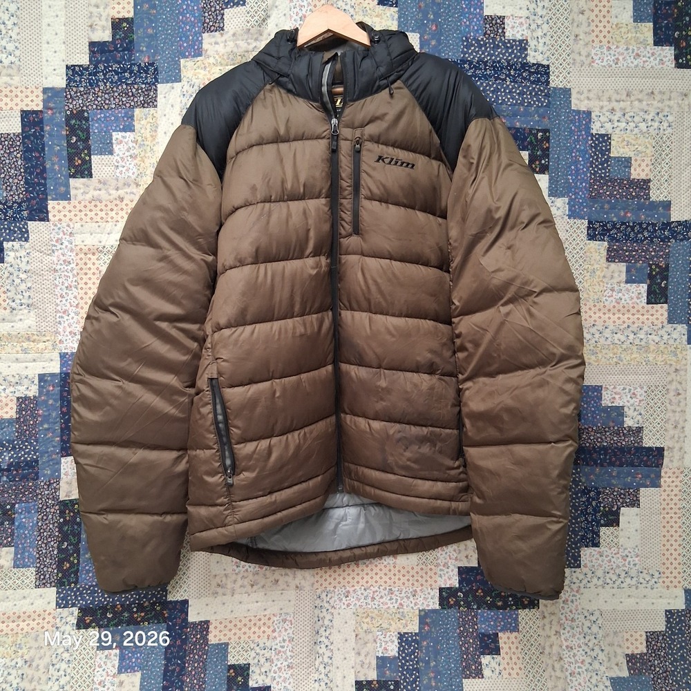 Klim Camber Puffer Jacket Green Size 3XL Hooded Parka Outdoor Wear 3M Thinsulate